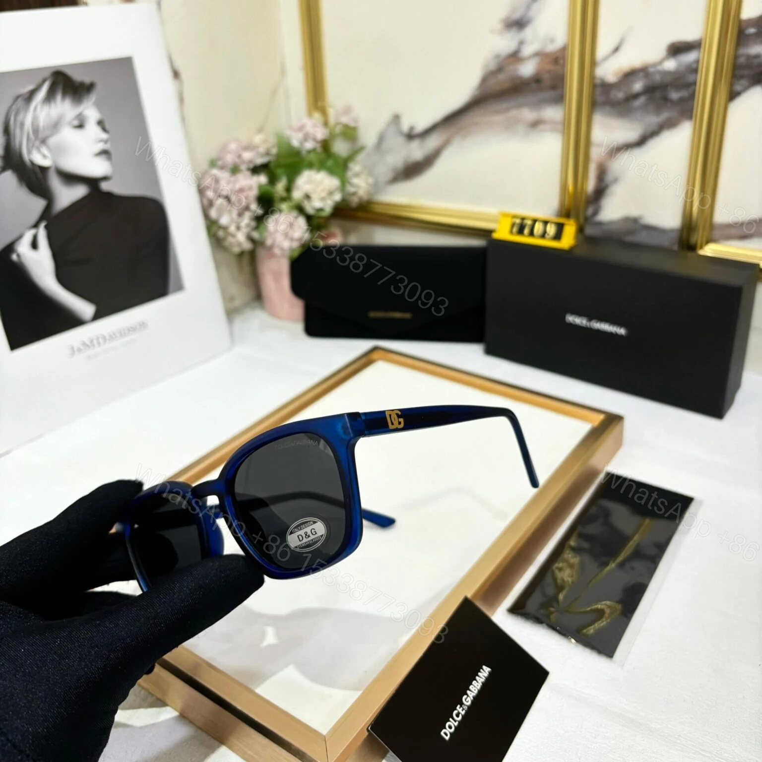 View 2 of D&G Wayfarer Sunglasses Black