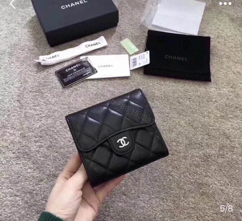 View 2 of Chanel Classic Small Flap Wallet Black 12Cm AP0231 Y01295 C3906