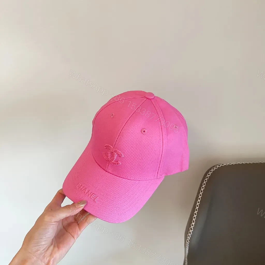 View 9 of Vivid Pink Cap: Premium Cotton-Blend, Embossed Logo, Luxe Everyday Style