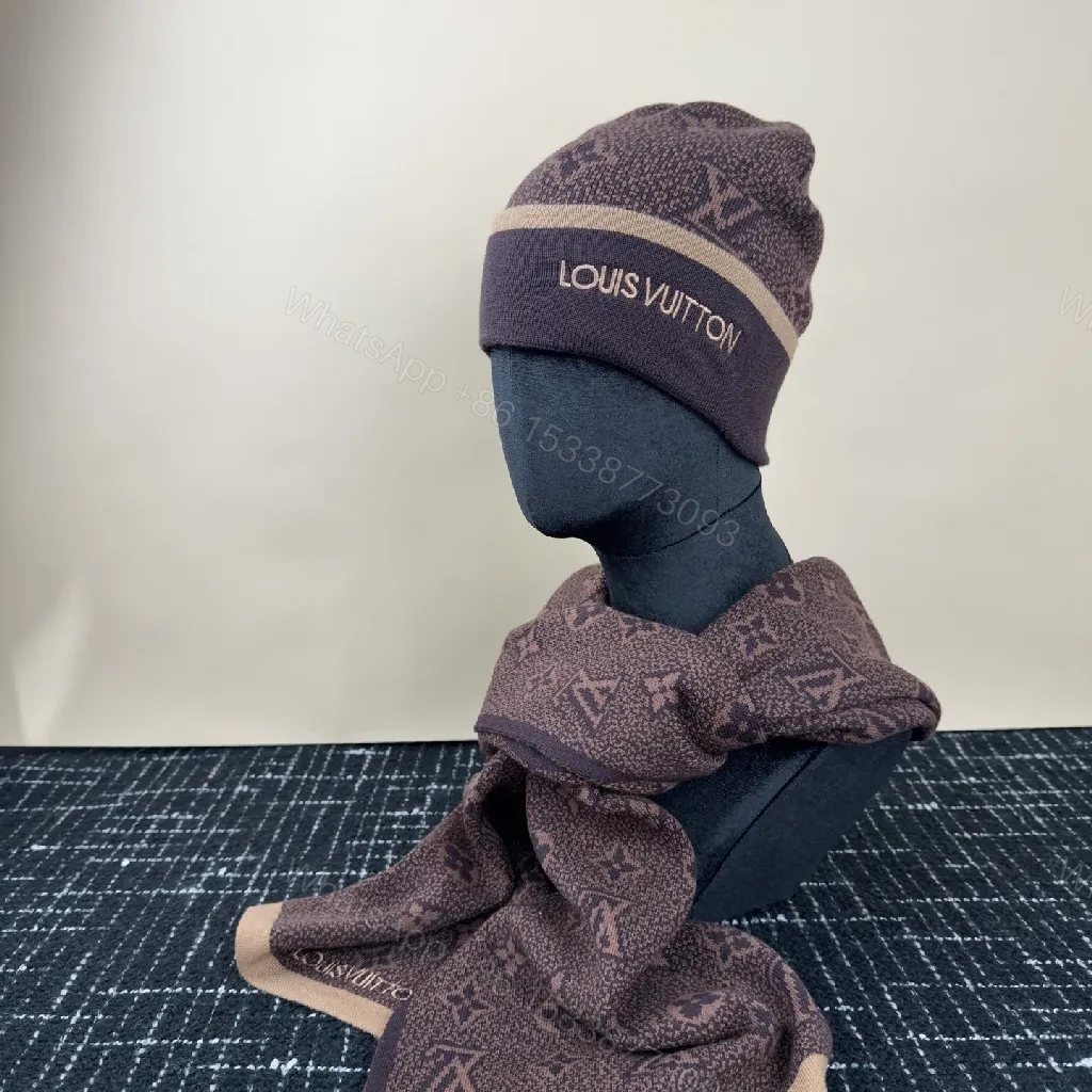 View 2 of Monochrome Knit Set: Luxury Scarf & Beanie Duo