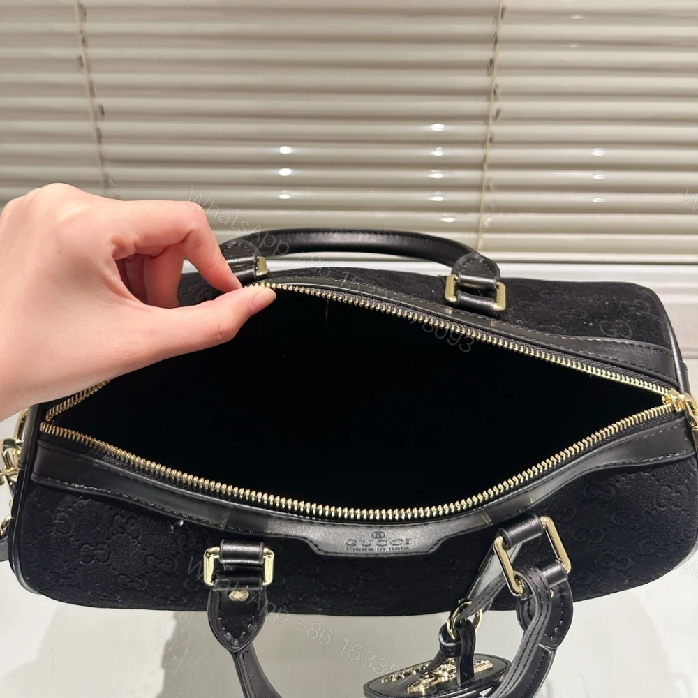 View 9 of Gucci Small Jumbo GG Canvas Duffle Bag Black 30Cm