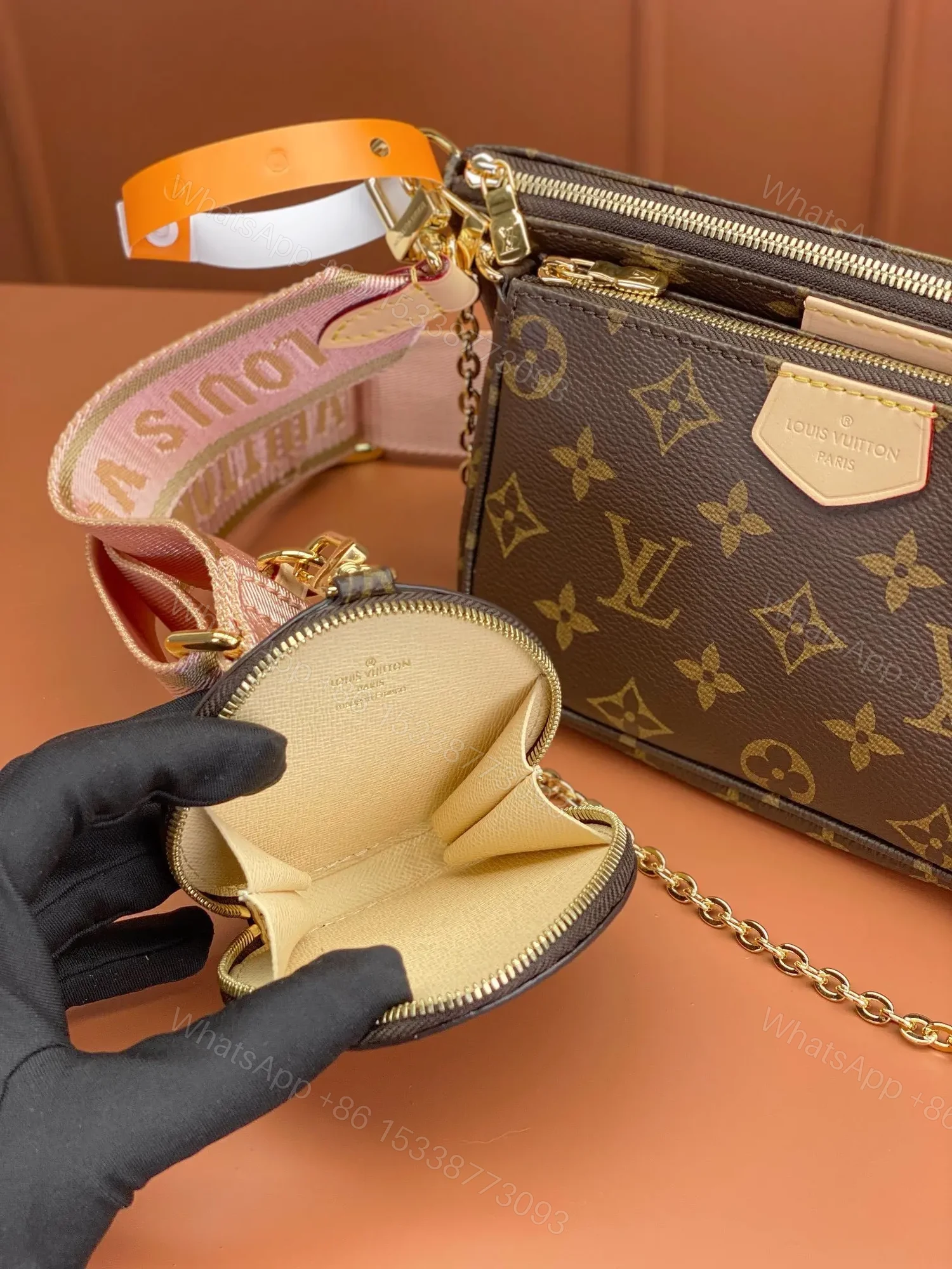 View 2 of Louis Vuitton LV Multi Pochette Handle Monogram Handbags 24x16x6cm