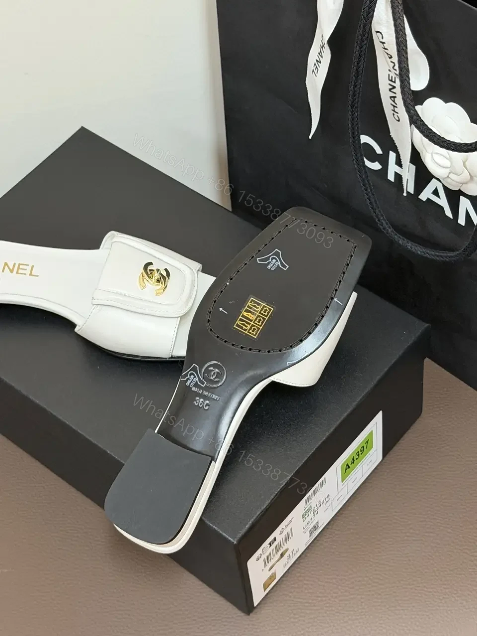 View 5 of White Leather Sandals, Minimalist Chic, Two-Strap, Comfort-Driven, Sandals