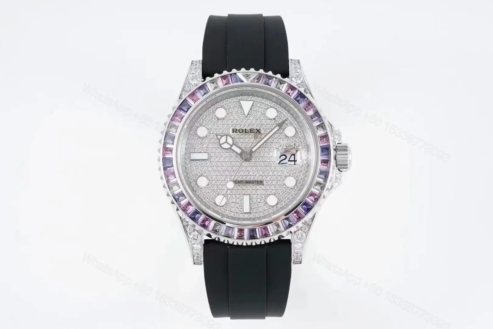 GM Factory Clean Factory Rolex Yacht-Master Platinum Black Rubber — view 1