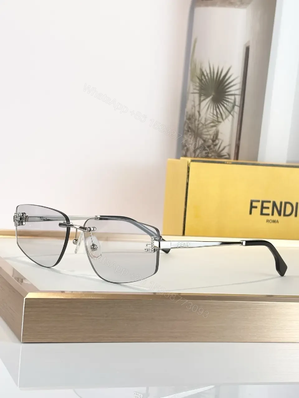View 4 of Bold Minimalist Square Sunglasses, Polarized UV400, Metal Frame
