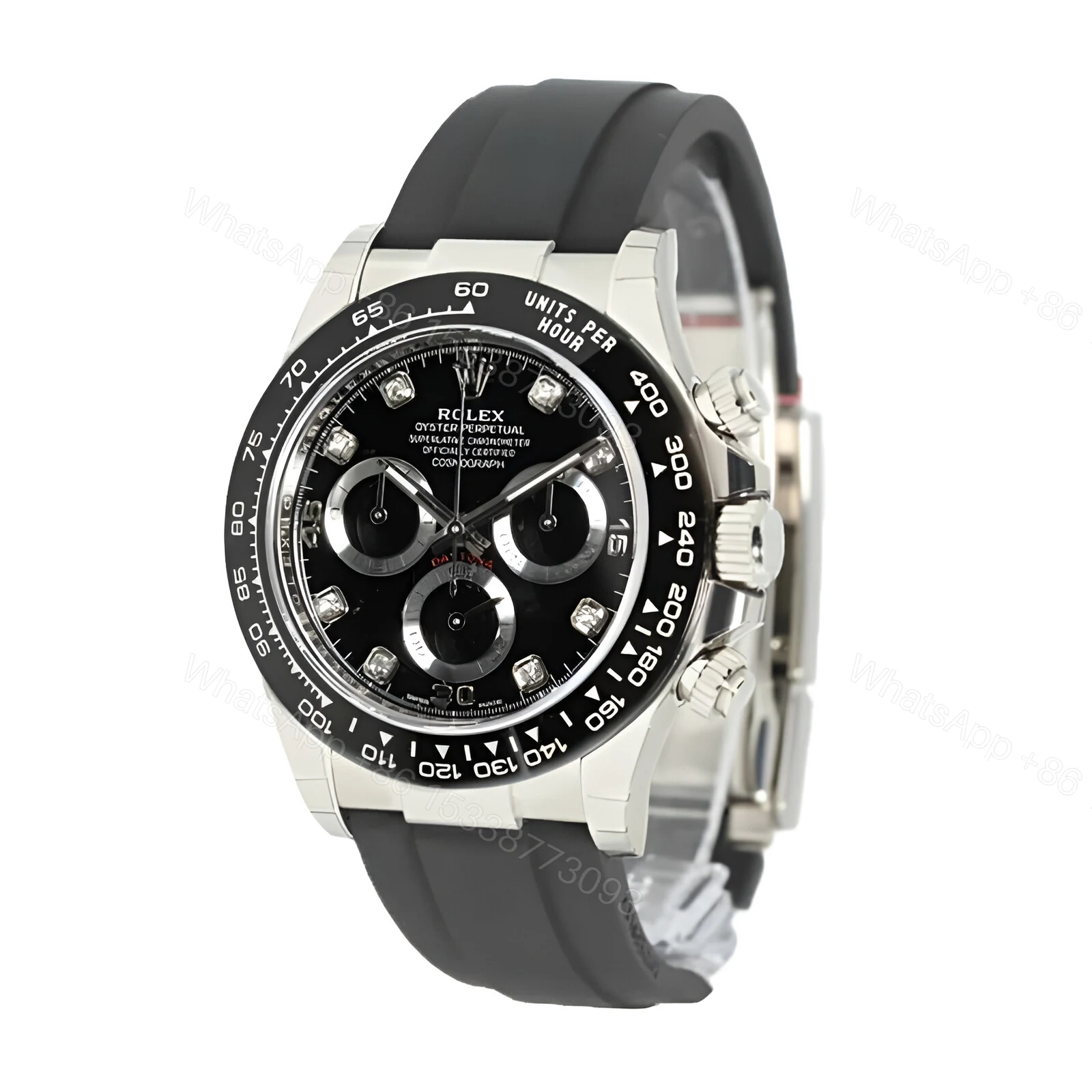 View 2 of Rolex Daytona 116519LN Oysterflex Diamond Replica