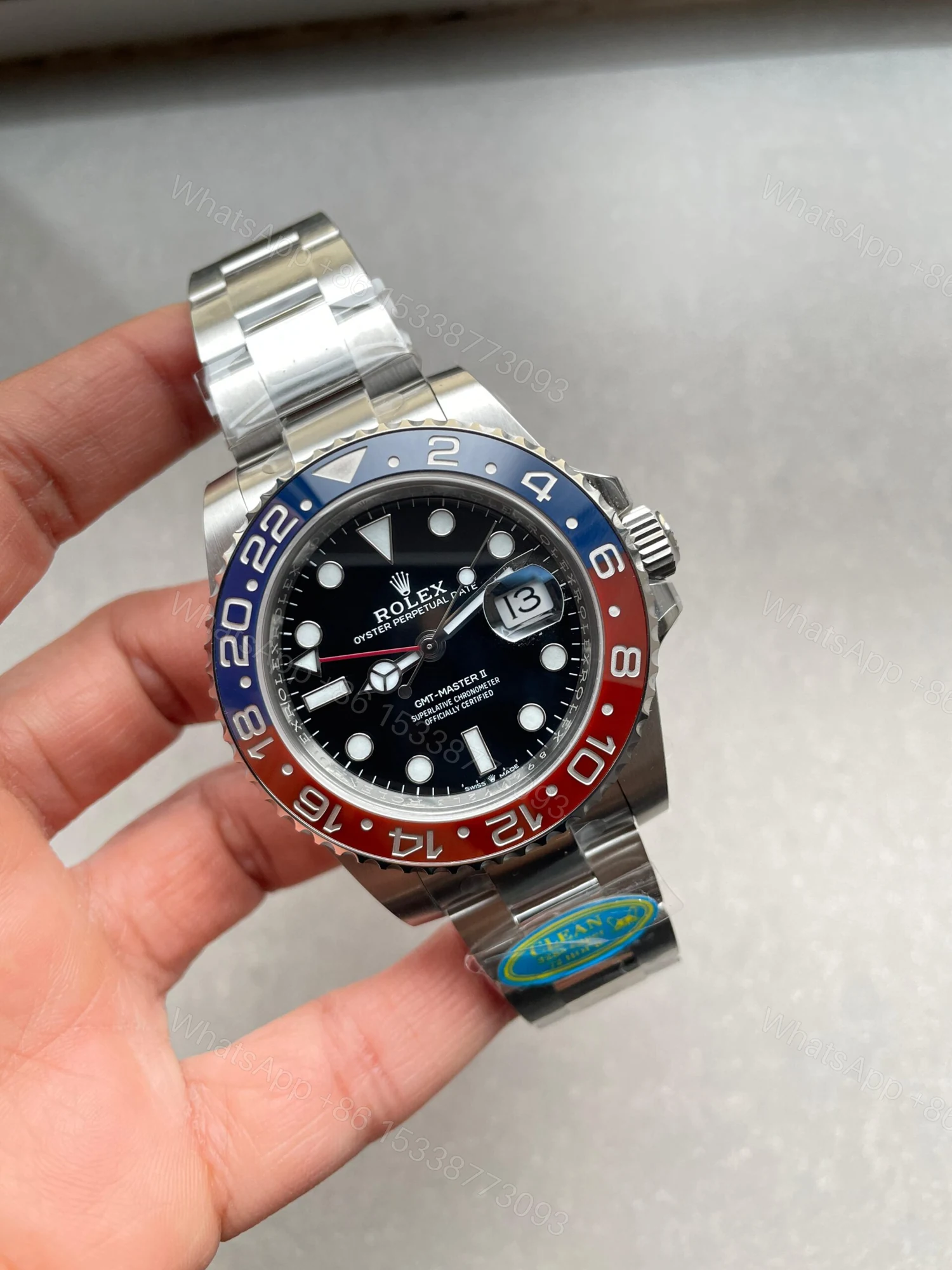 View 4 of Clean Factory 1:1 Rolex GMT-Master II 126710 BLRO PEPSI Blue/Red Best Edition Ceramic DD3285 CHS
