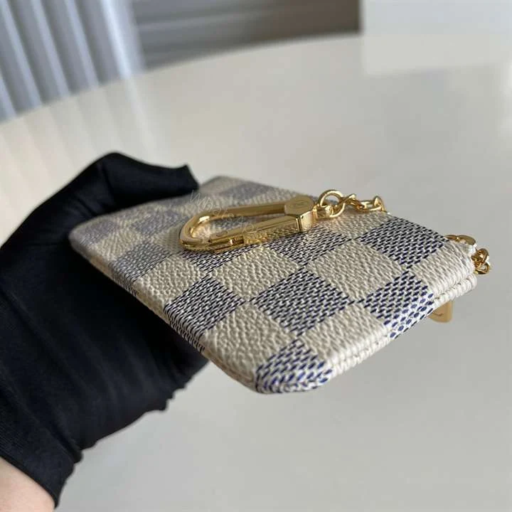 View 7 of N62659 Louis Vuitton Key Pouch Damier Azur Coated Canvas – RRG052