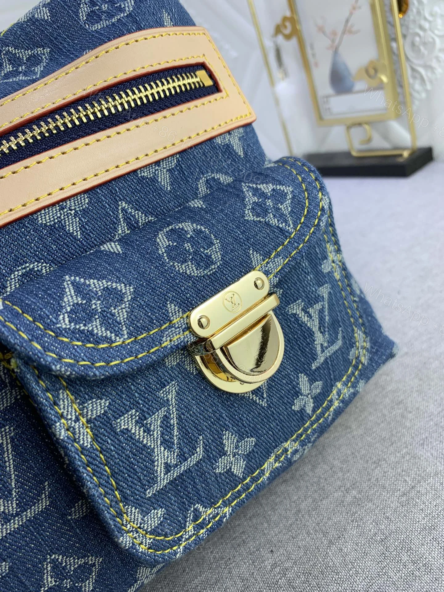 View 3 of LV Baggie PM Monogram Denim Blue