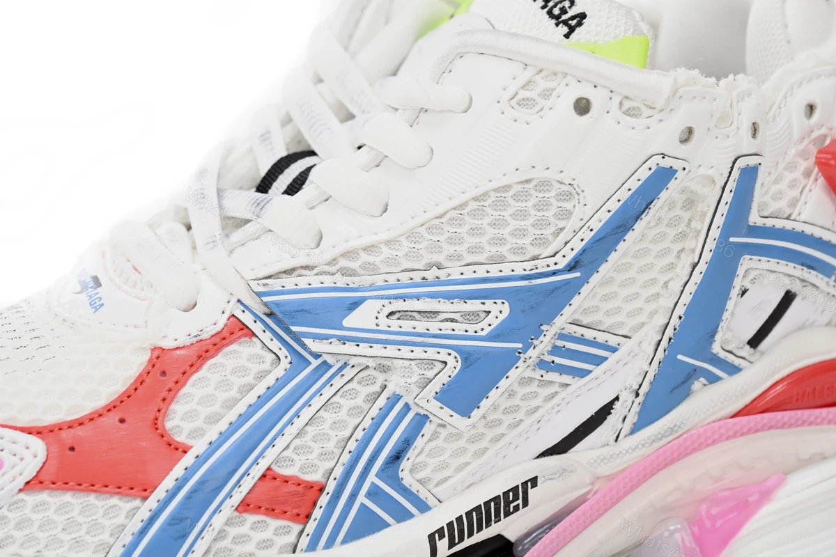 View 4 of Balenciaga Runner White Blue Red 677402 W3RB6 9645