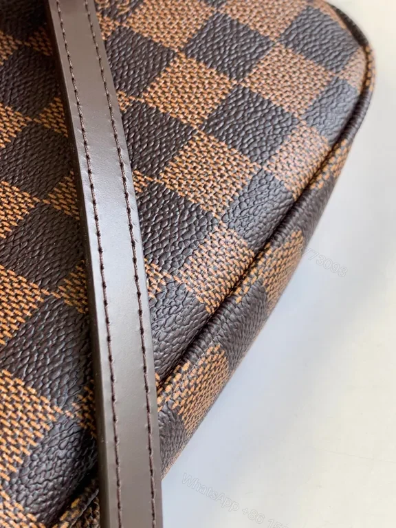 View 7 of Damier Ebony Chic: Compact LV-Style Shoulder Bag, Crossbody
