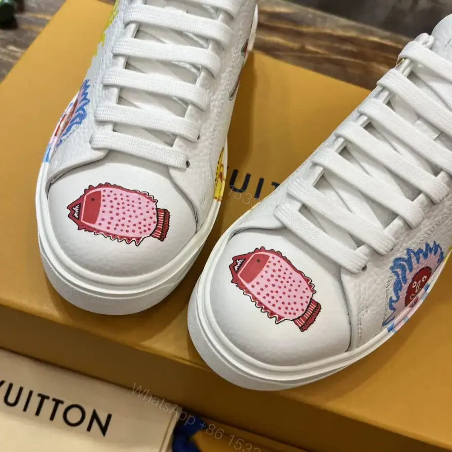 View 8 of LOUIS VUITTON X YAYOI KUSAMA TIME OUT SNEAKERS IN WHITE – LSVT350