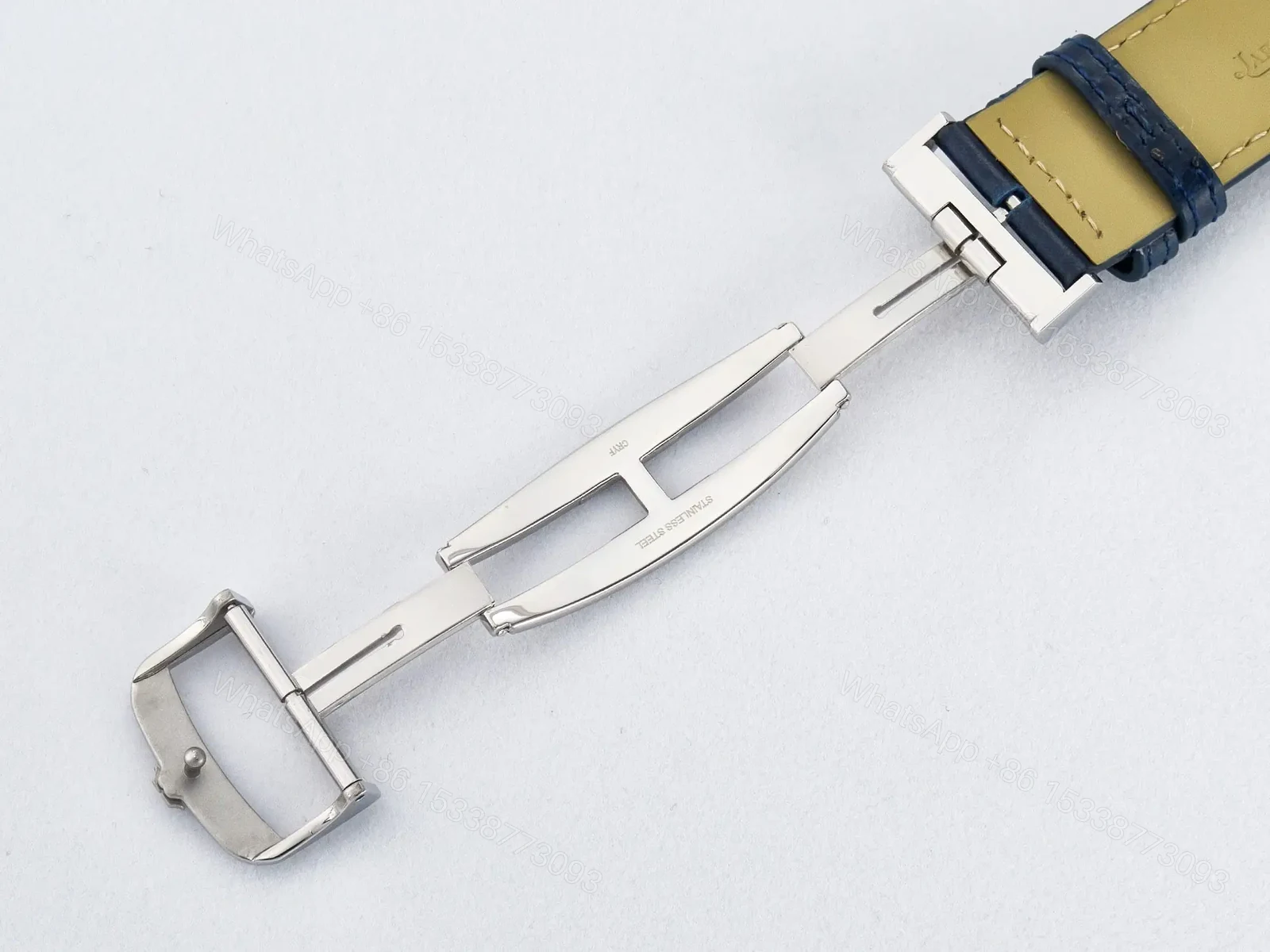 View 27 of Reverso Tribute Duoface Small Seconds SS MGF Best Edition Blue Dial on Blue Leather Strap A854A