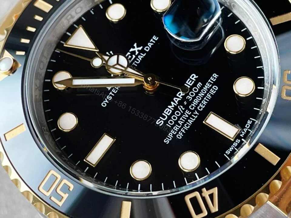 View 11 of VSF FACTORY 1:1 Rolex Submariner 116613 LN SS/YG Best Edition Black Ceramic 904L Steel VS3135