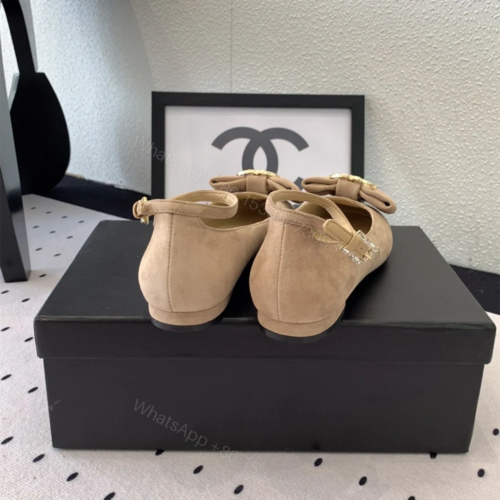 View 3 of 高仿Chanel*24K系列G46022C絲絨塔扣瑪麗珍鞋卡其免檢版