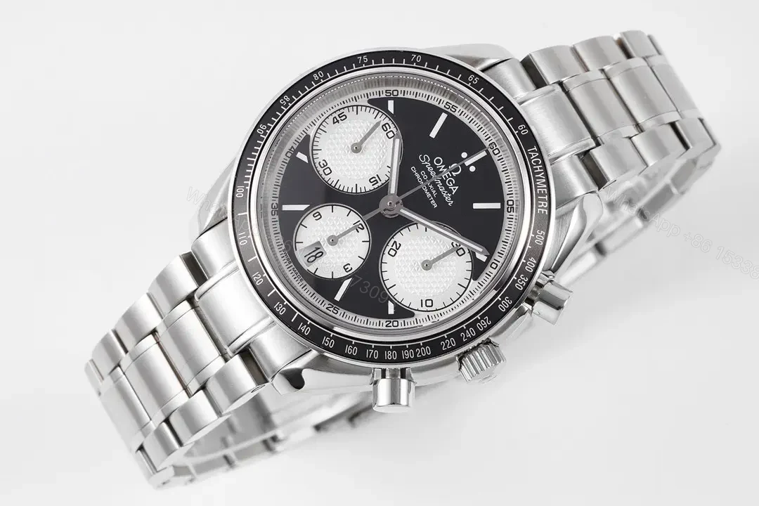 View 3 of Omega Speedmaster 326.32.40.50.06.001 Black and White Chronograph Stainless Steel Watch
