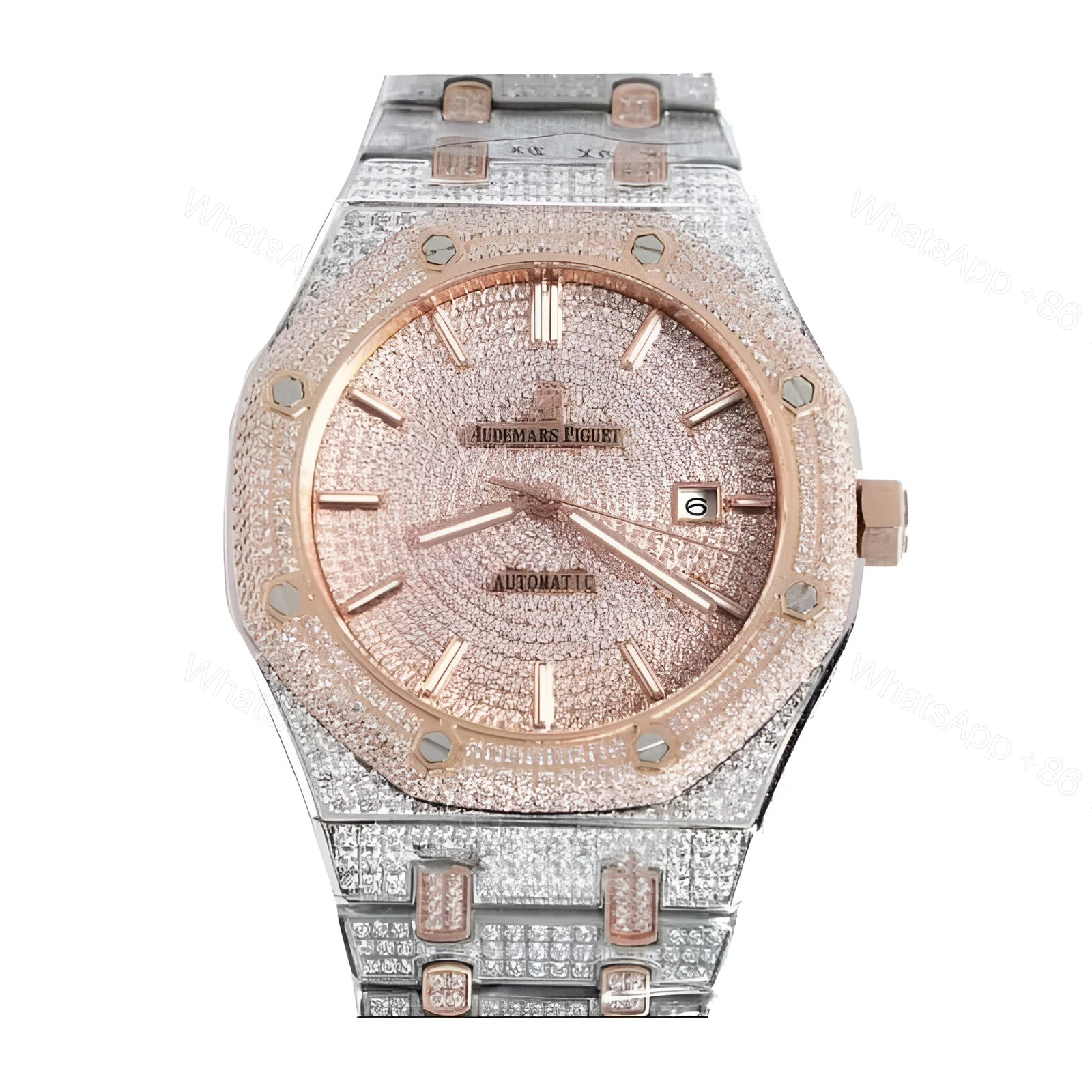 Audemars Piguet Royal Oak Selfwinding 15400SR.OO.1220SR.01 Iced Out Replica — view 1