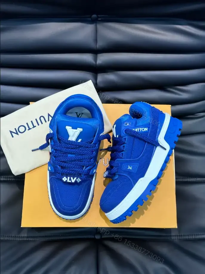 View 4 of LOUIS VUITTON LV TRAINER MAXI SNEAKERS IN BLUE – LSVT331