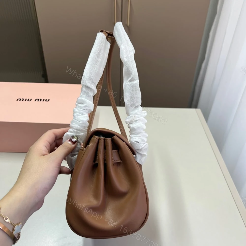 View 3 of MIUMIU SHOULDER BAG BROWN 28CM