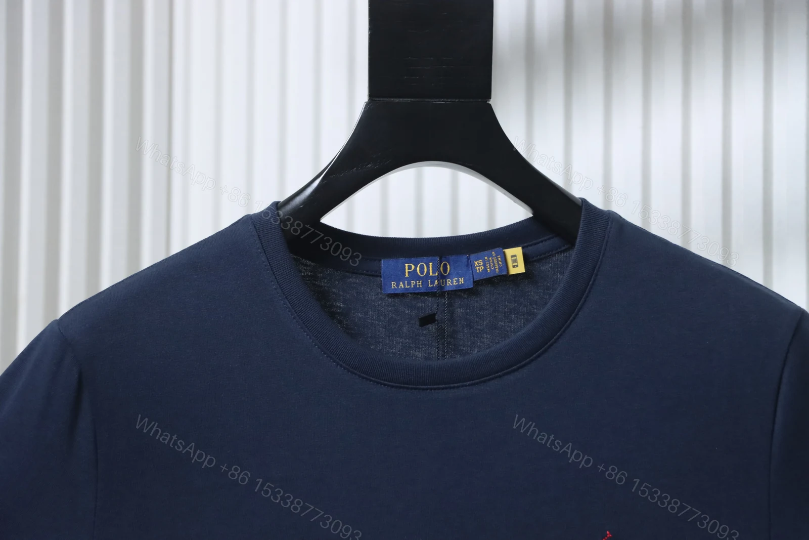 View 2 of Polo Ralph Lauren Small horse with round-neck short-sleeved shirt dark blue