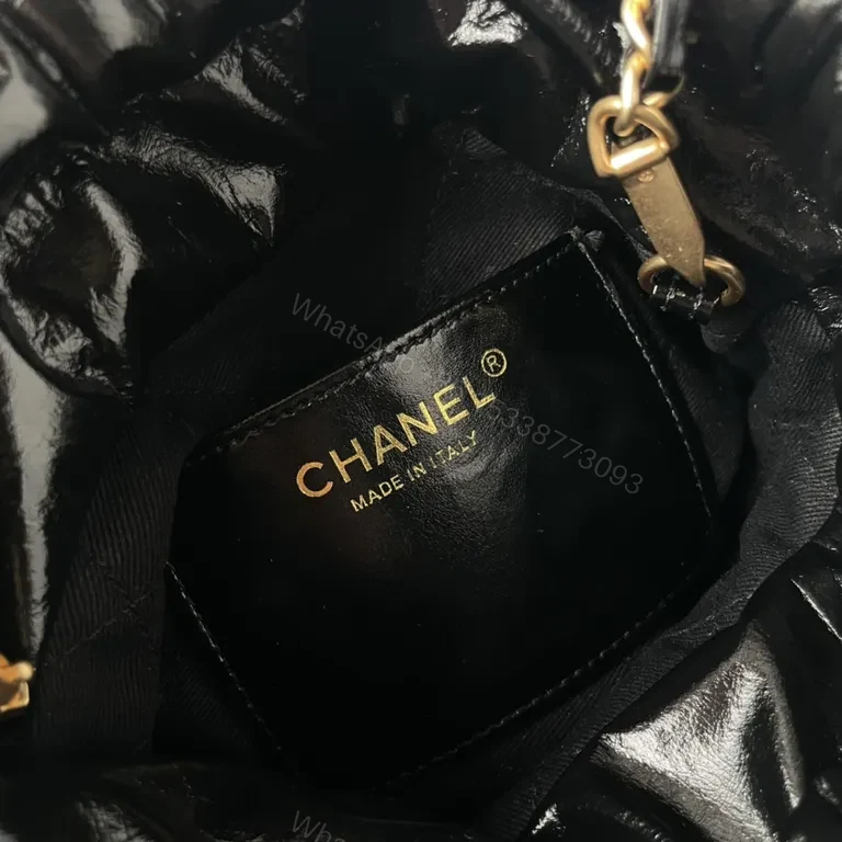 View 4 of Chanel-Inspired Quilted Mini Bag with Gold Chain