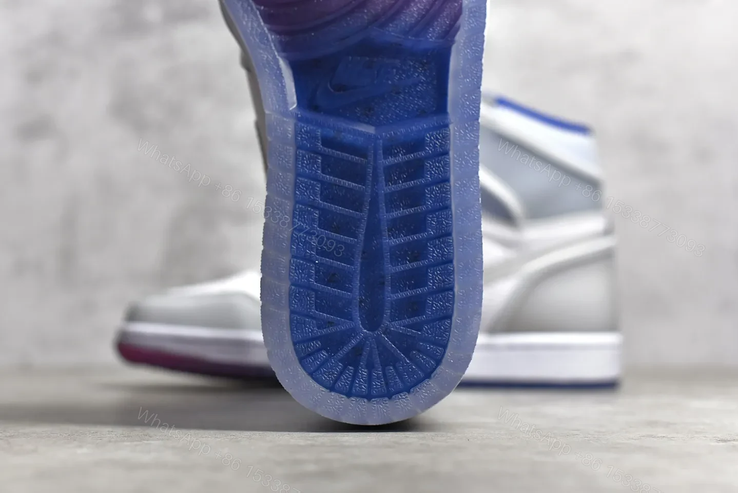 View 9 of Air Jordan 1 Retro High Zoom White Racer Blue Reps