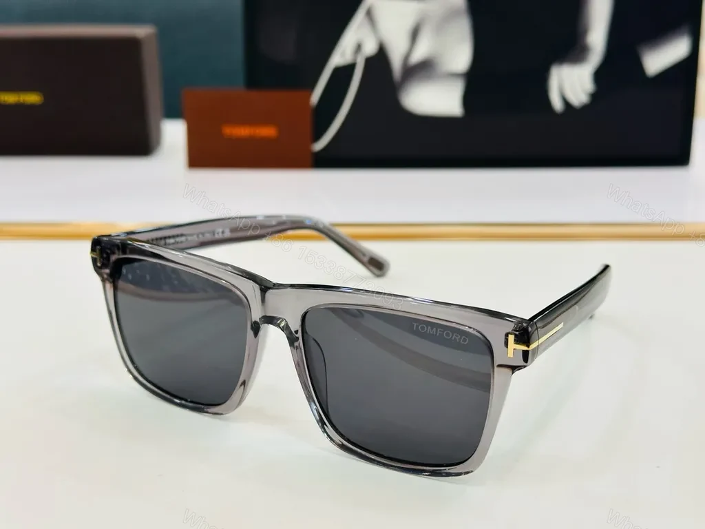 View 5 of Bold Black Sunglasses with Gold Accents - Luxury Tom Ford-Inspired Eyewear