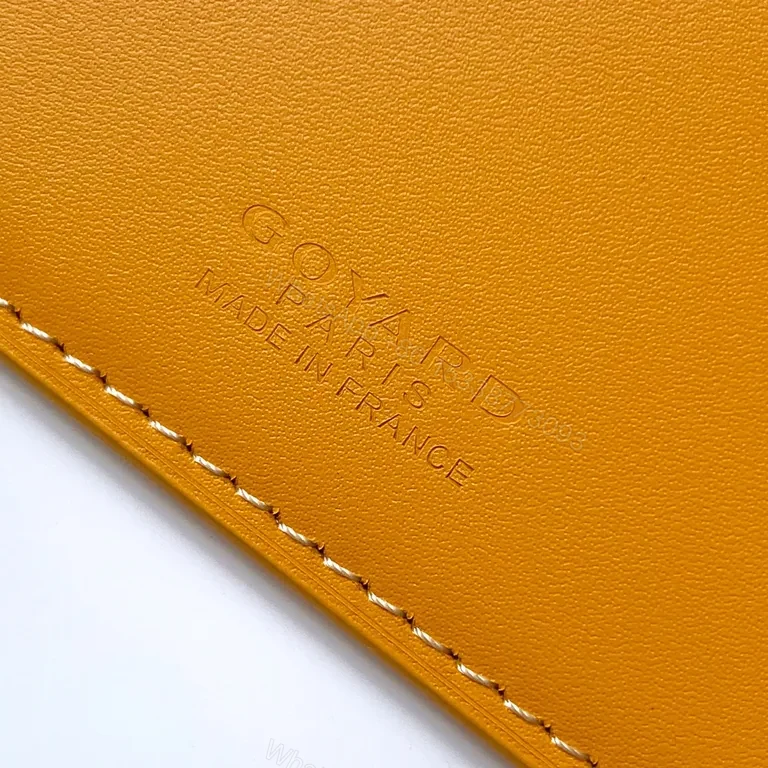 View 6 of Ochre-Gold Goyard-Inspired Patterned Compact Bag: Everyday Luxury
