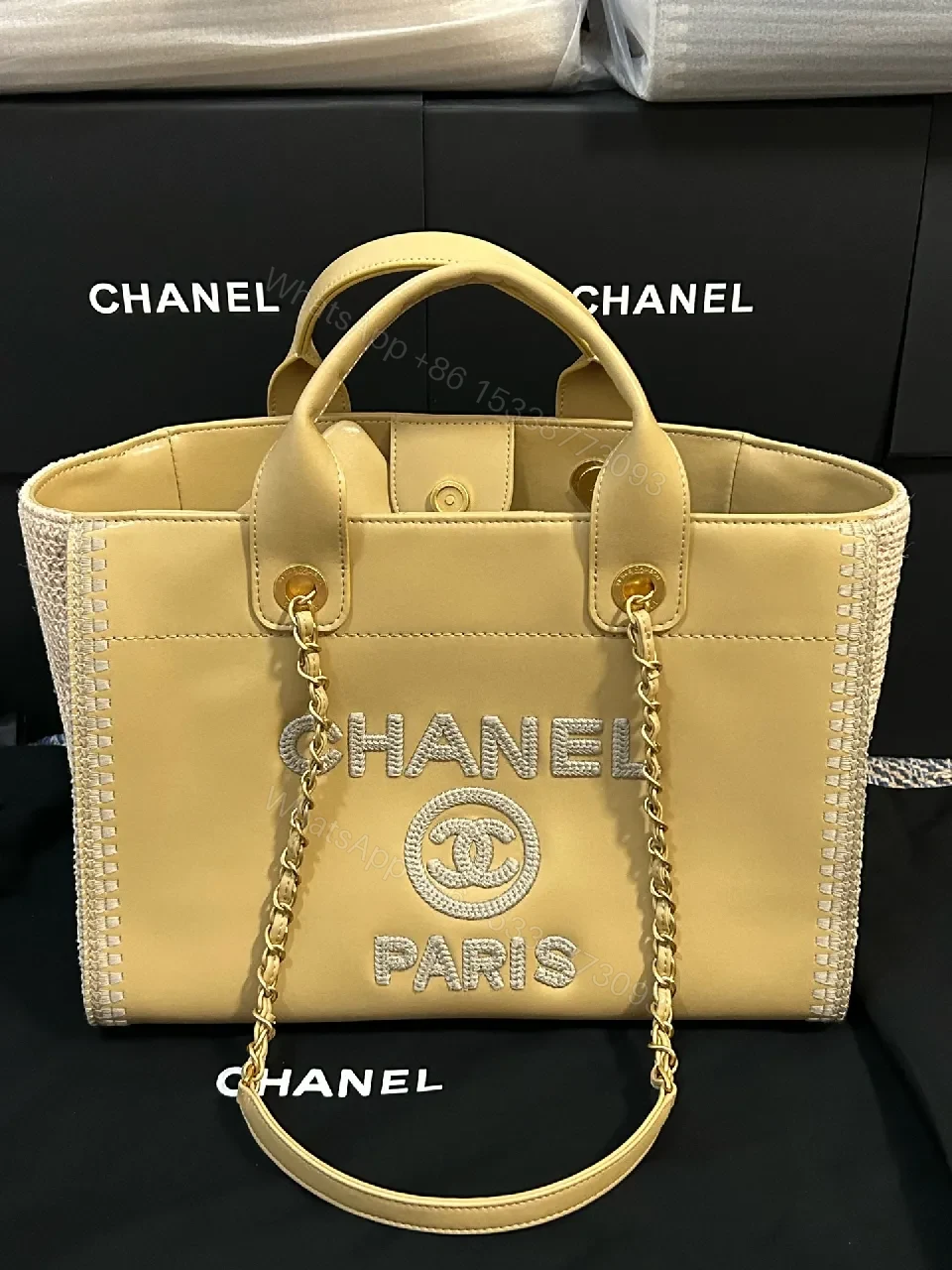 View 2 of Gold-Tinted Luxe Tote Set: City-Ready Everyday Luxury