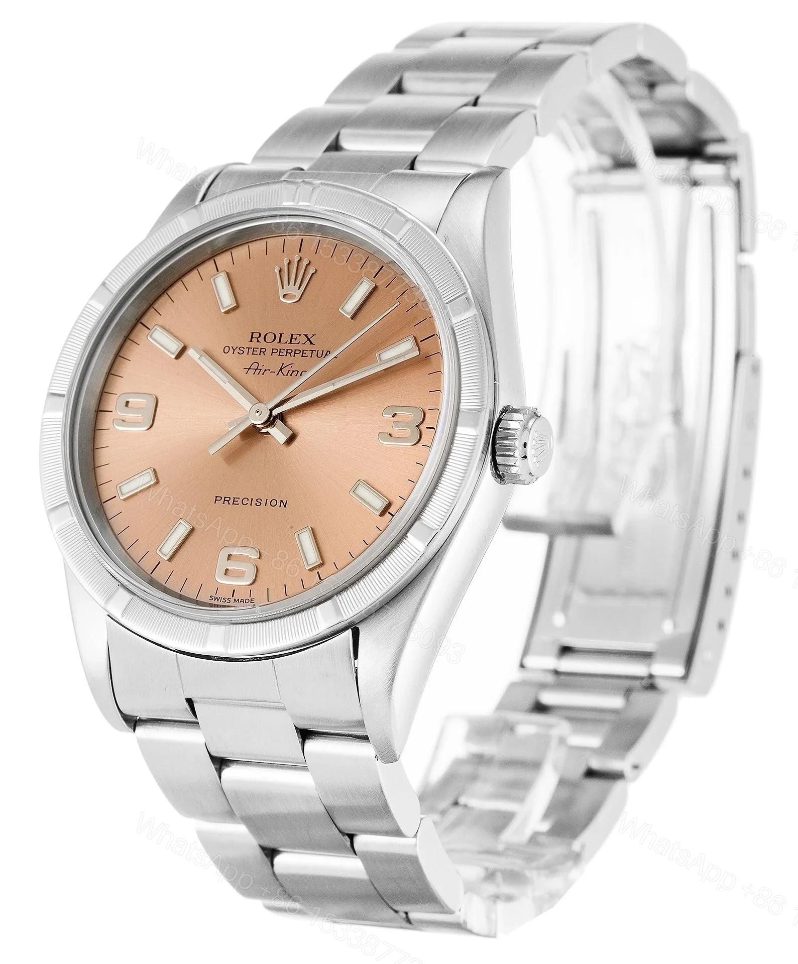View 2 of Replica Rolex Air-King Salmon Dial 14010M
