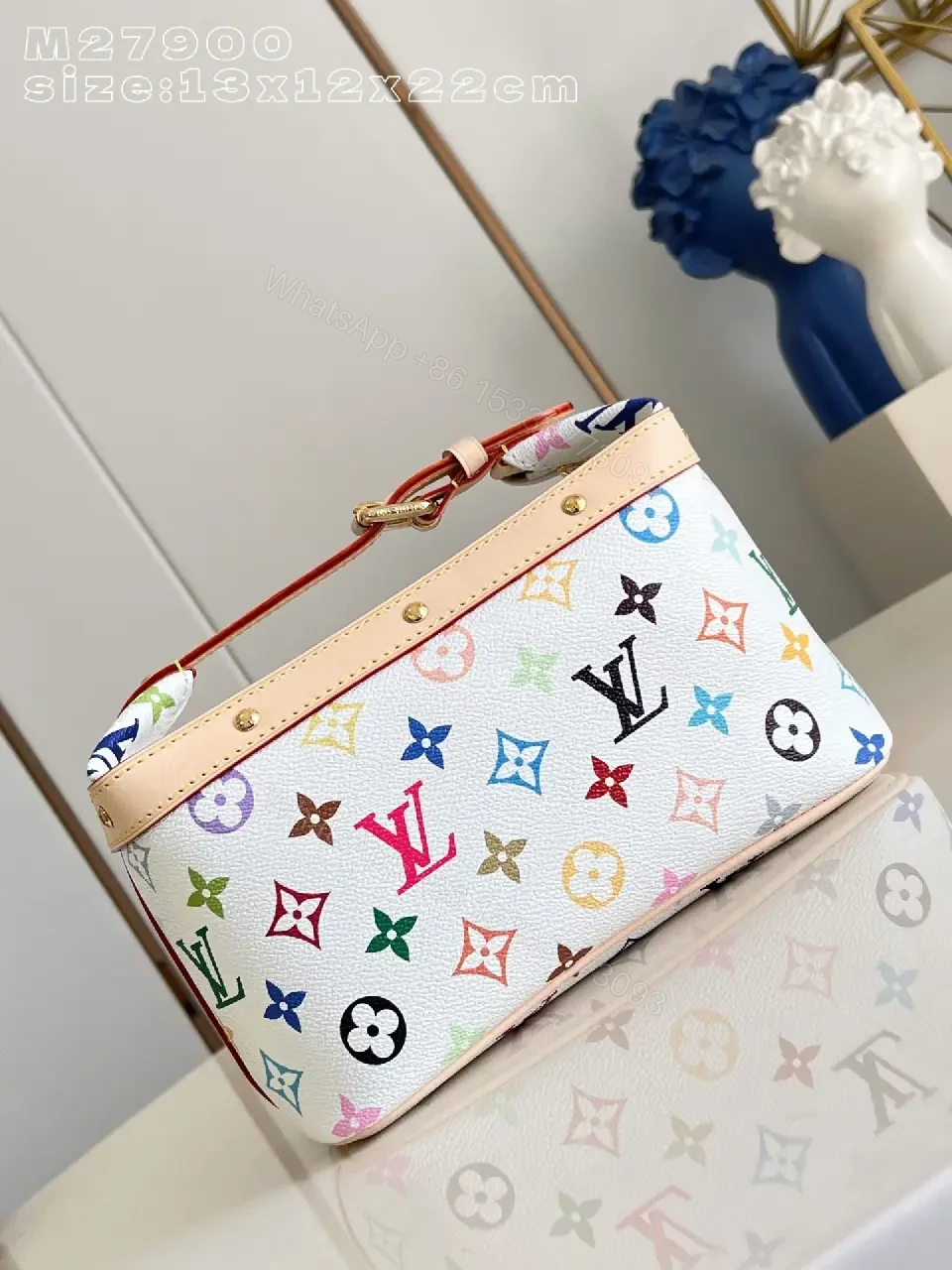 Colorful Structured Crossbody Bag with Multicolor Logo Texture — view 1