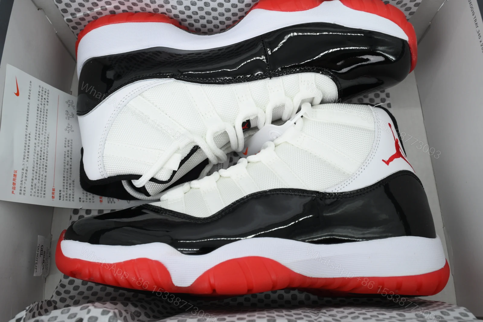 View 6 of Air Jordan 11 Retrowhite Black Red CT8012-106
