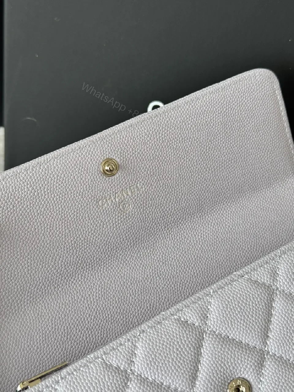View 6 of Lilac Quilted Leather Wallet – Slim, Luxurious Organizer