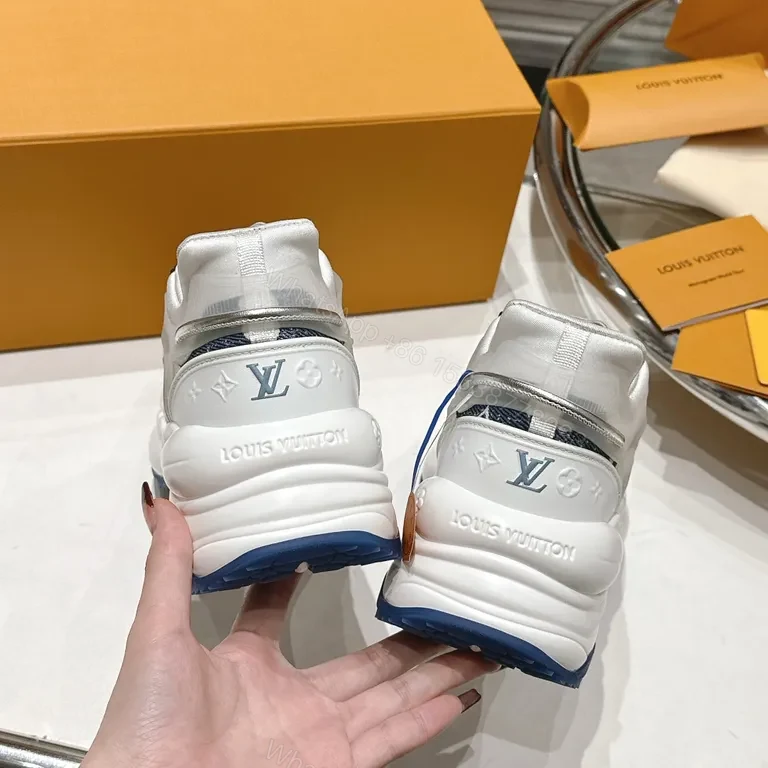 View 2 of Denim Luxe LV-Inspired Sneakers: All-Day Comfort Shoes