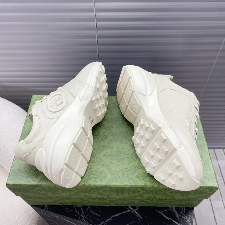 View 6 of Off-White Leather Platform Sneaker â€” Minimalist, All-Day Comfort