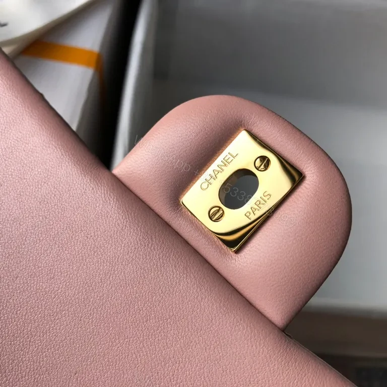 View 8 of Soft Pink Quilted Chanel-Inspired Flap Bag