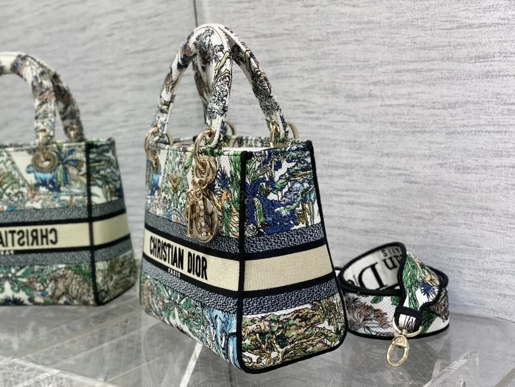 View 9 of Emerald Dior Floral Jacquard Satchel â€“ Couture Style Bag