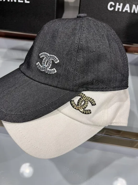 View 5 of Minimalist Chanel-Inspired Cap: White/Charcoal, Casual Luxe