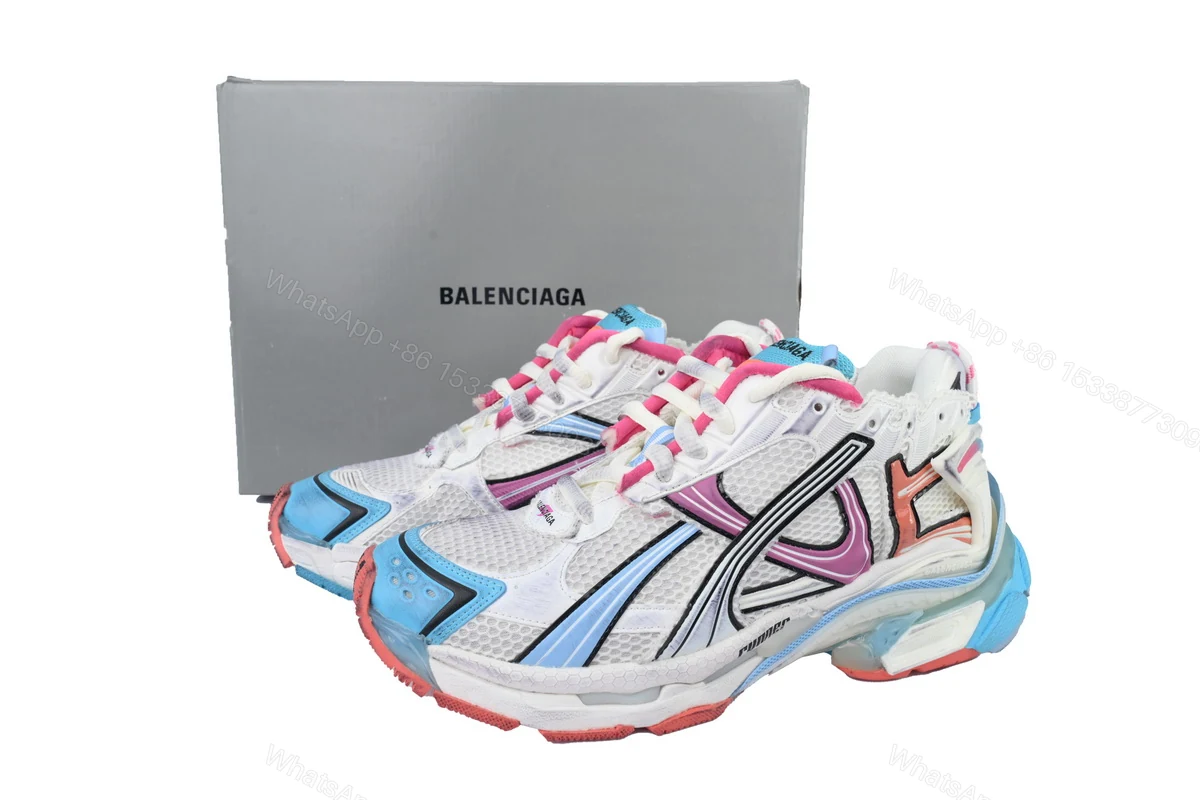 View 6 of Balenciaga Wmns Runner Sneaker 'Grey Multi-Color' 772767 W3RMU 9458