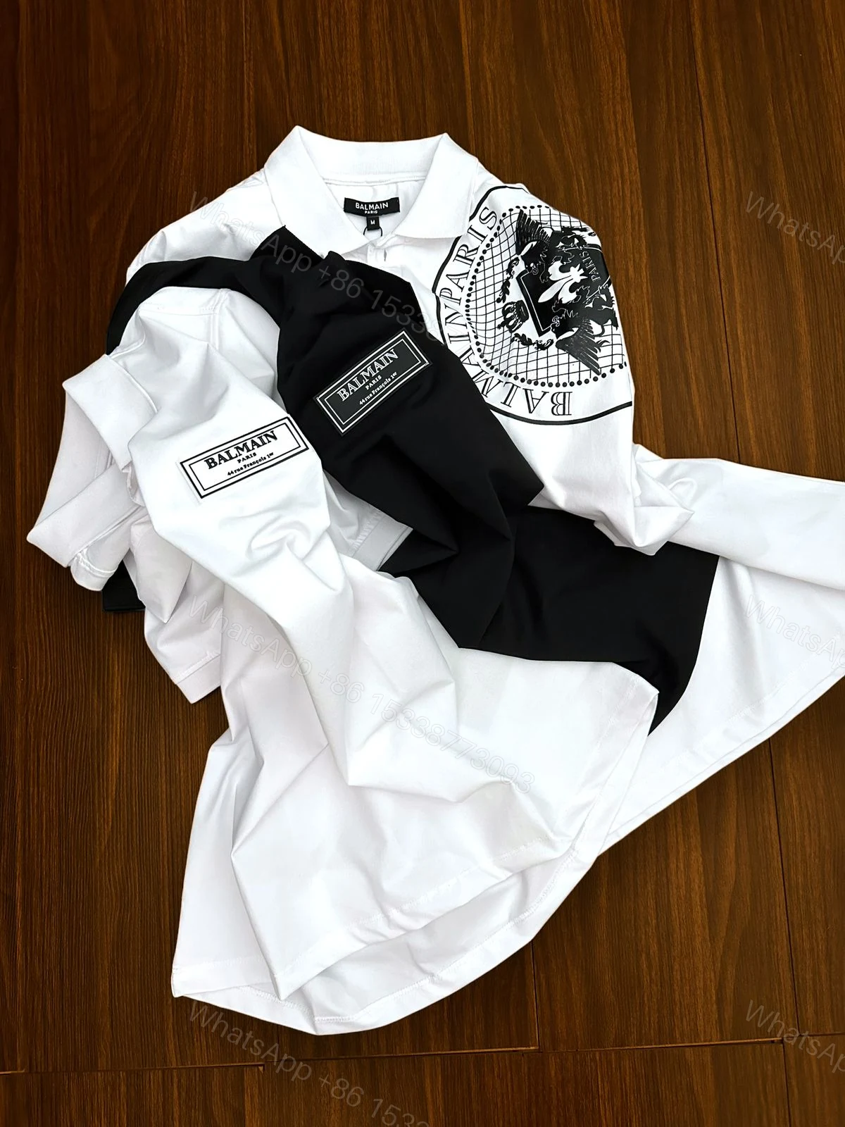 View 9 of FIRST COPY BALMAIN PARIS IMPORTED QUALITY EXCLUSIVE POLO TEES