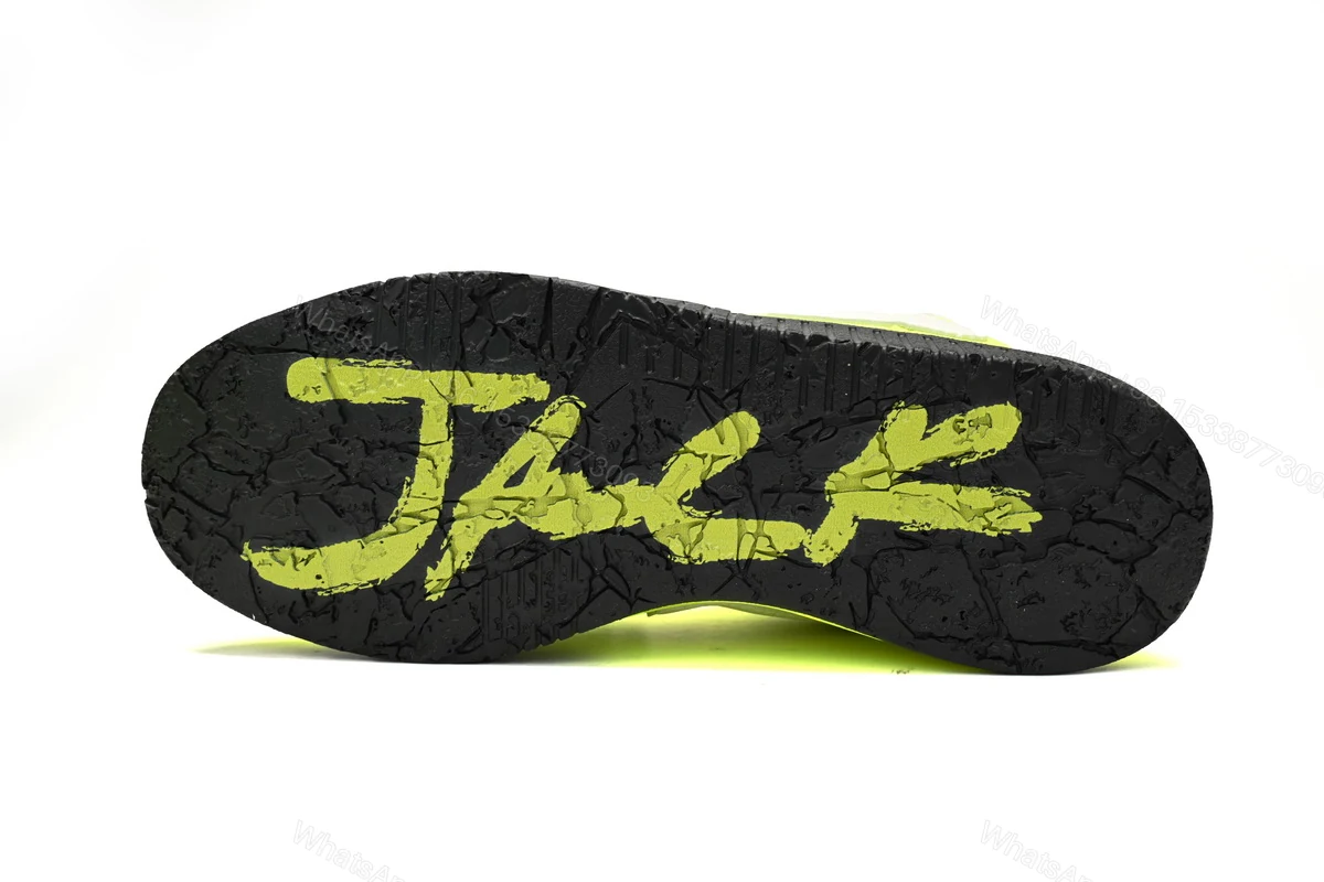 View 4 of Travis Scott x Jordan Cut The Check Nice Kicks Fluorescent Green FZ8117-309