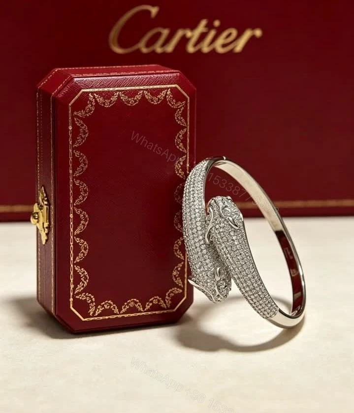 View 12 of Cartier Replica Panthère Double Head Pavé Bracelet