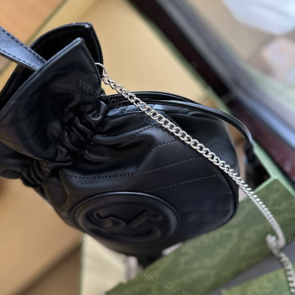 View 3 of Gucci Blondie Mini Bucket Bag Black 19Cm