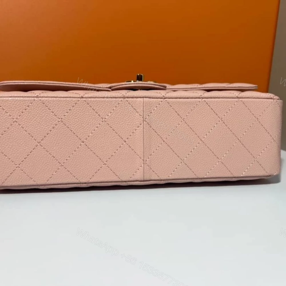 View 5 of Chanel Classic Medium Flap Bag Pink And Gold 25Cm