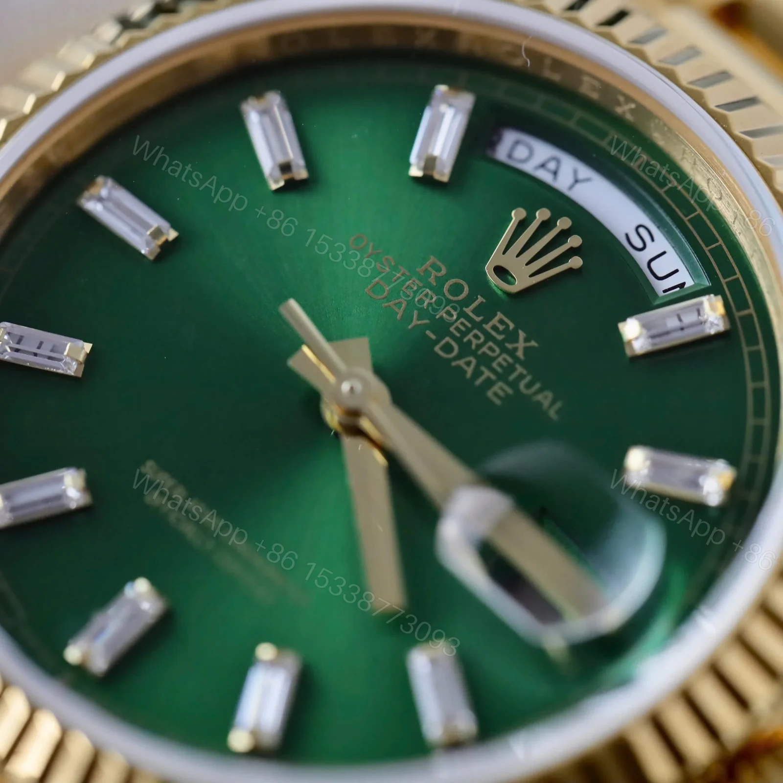 View 5 of Replica Rolex Day-Date II Green Dial 128238 36 mm