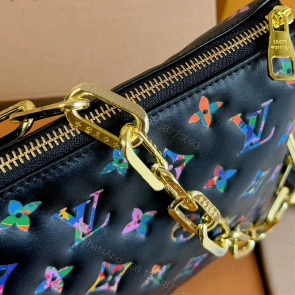 View 5 of Louis Vuitton Coussin PM Bag Navy Blue 27Cm M21353