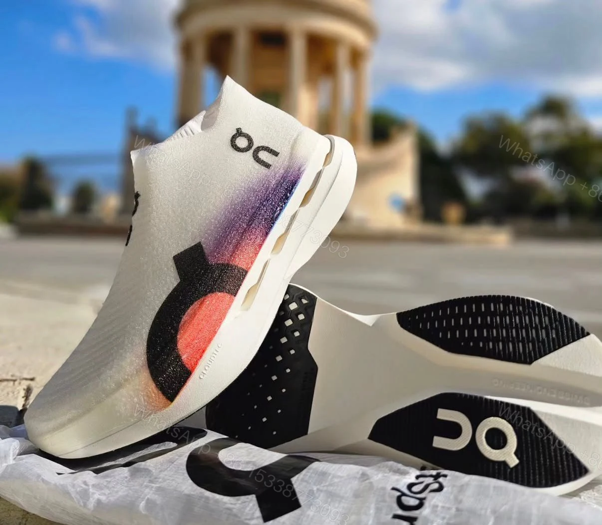 View 2 of FIRST COPY ON RUNNING CLOUDBOOM WHITE SHOES