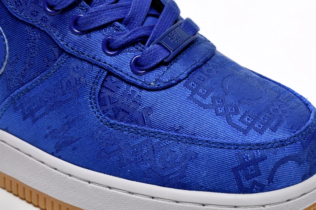 View 8 of CLOT x Nike Air Force 1 Low Premium Blue Silk CJ5290-400