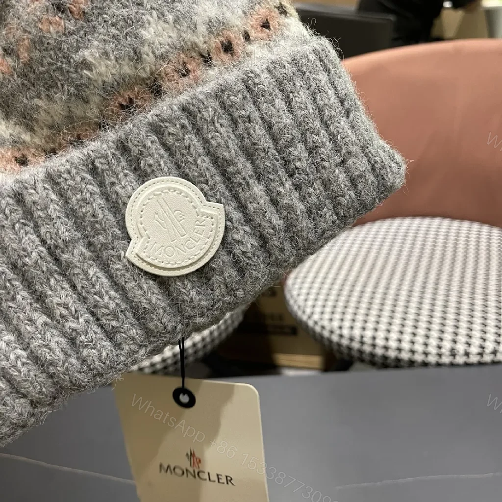 View 2 of Cozy Knit Beanie – Subtle Pattern, Warmth, Pom Pom | Knit Hat