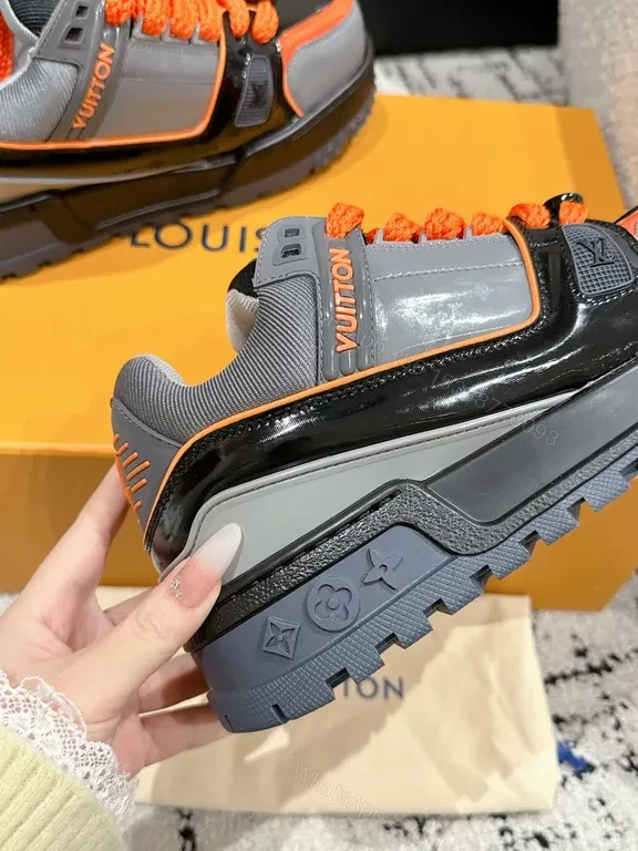View 9 of Bold Accents Louis Vuittonâ€“Inspired High-Top Sneakers
